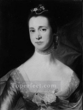 ジョン・シングルトン・コプリー Painting - エドワード・グリーン夫人 植民地時代のニューイングランドの肖像画 ジョン・シングルトン・コプリー
